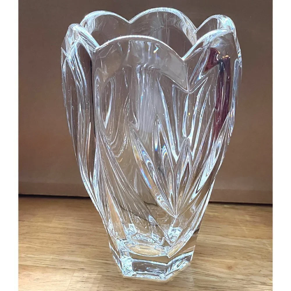 NWOB Waterford Marquis Sweet Memories Lead Clear Crystal Flower Vase 6.5